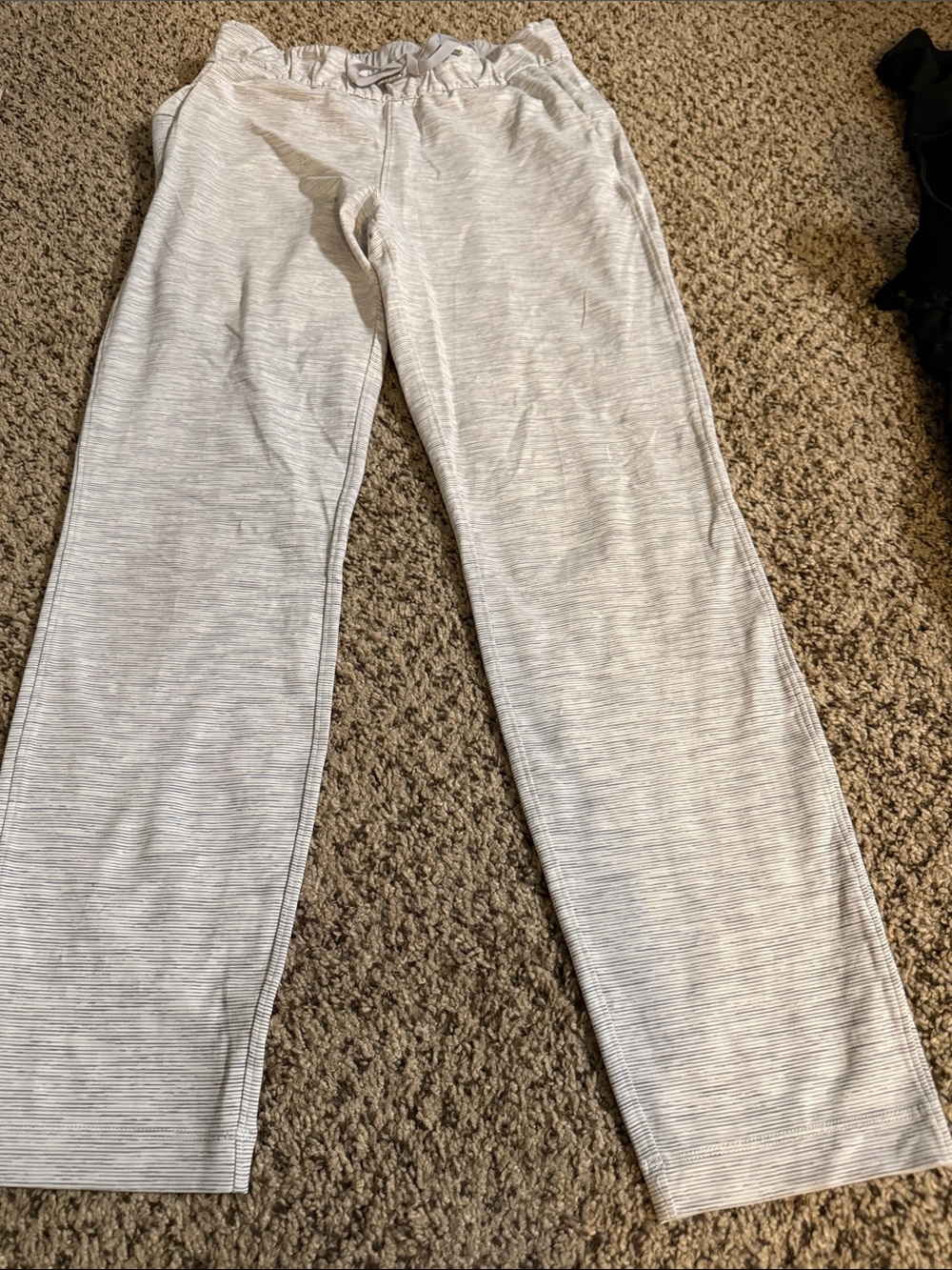 Lululemon Studio Pant II Heathered White Gray Size 4